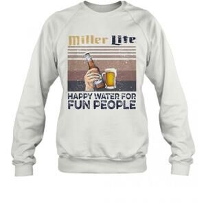 Miller Lite Happy Water For Fun People  Retro T-Shirt
